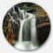 Designart - Slow Motion Waterfall on Rocks' Landscape Metal Circle Wall Art